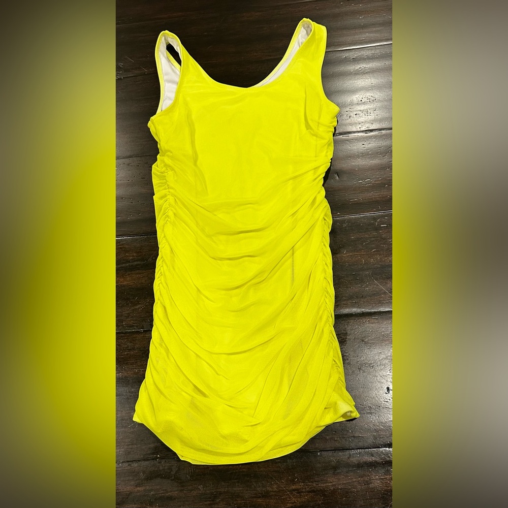 Neon yellow girls dress